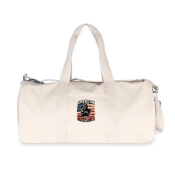 American Firefighter Hero Flag Design - Recycled Canvas Sports Bag by Stanley/Stella - natural - Front