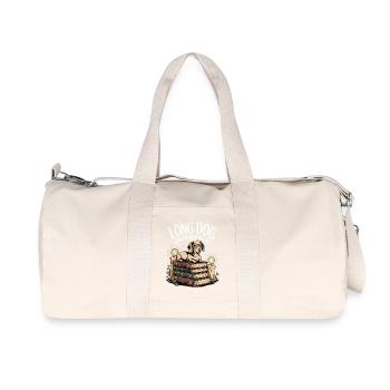 Lese Dackel - Recycelte Canvas-Sporttasche von Stanley/Stella - Naturweiß - Vorne