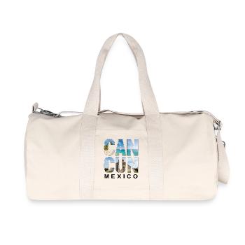 Cancun Mexico - Recycelte Canvas-Sporttasche von Stanley/Stella - Naturweiß - Vorne