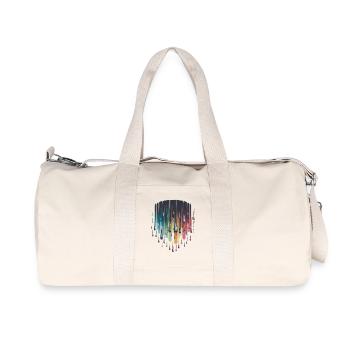 Colorful Paint Drops Rainbow Abstract Colors For - Recycled Canvas Sports Bag by Stanley/Stella - natural - Front
