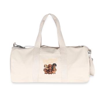 Dachshund Squad - Recycelte Canvas-Sporttasche von Stanley/Stella - Naturweiß - Vorne