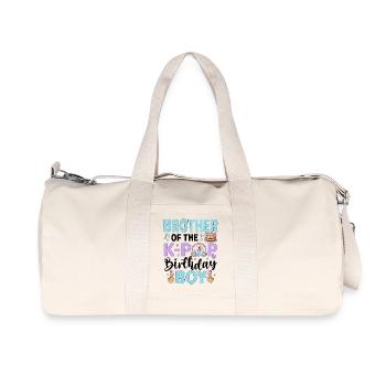 Brother of The K-Pop Birthday Boy - Recycled Canvas Sports Bag by Stanley/Stella - natural - Front
