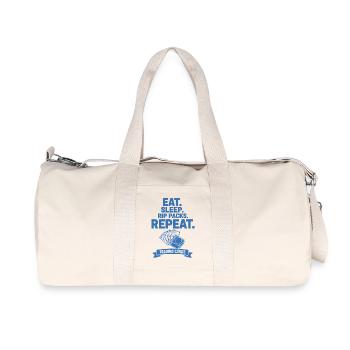 Eat Sleep Rip-Packs Repeat-Sammelkarten-Booster - Recycelte Canvas-Sporttasche von Stanley/Stella - Naturweiß - Vorne