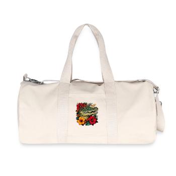 Alligatorenkopf Tropenblüten - Recycelte Canvas-Sporttasche von Stanley/Stella - Naturweiß - Vorne
