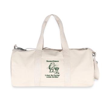 Frosch Grill: Fartin' Fun - Recycled Canvas Sports Bag by Stanley/Stella - natural - Front