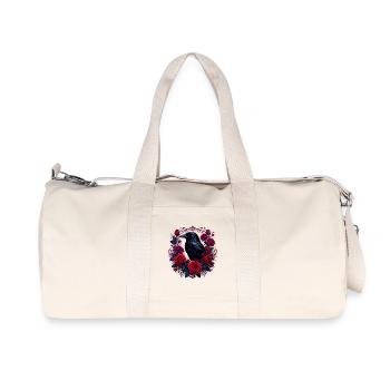 Raven in the Rosary - Recycled Canvas Sports Bag by Stanley/Stella - natural - Front