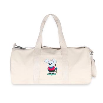 Bunny Angler Fishing Rod Fishing Rod - Recycled Canvas Sports Bag by Stanley/Stella - natural - Front