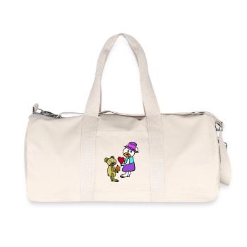 Teddy Ours d’anniversaire des enfants pour la fête des mères - Sac de sport en toile recyclée Stanley/Stella - blanc naturel - Devant