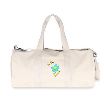 Fleur avec des abeilles – Dessin joyeux - Sac de sport en toile recyclée Stanley/Stella - blanc naturel - Devant