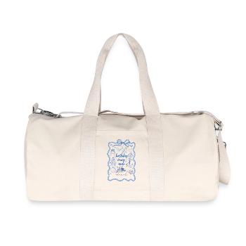 Groupes de voyage en bateau de croisière pour les vacances d’anniversaire - Sac de sport en toile recyclée Stanley/Stella - blanc naturel - Devant