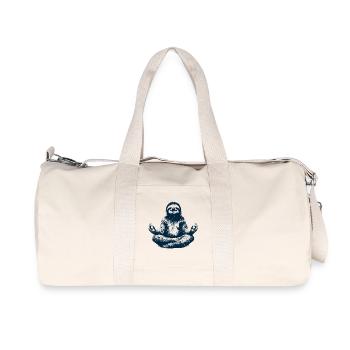 Yoga Sloth Meditating Namaste - Recycled Canvas Sports Bag by Stanley/Stella - natural - Front