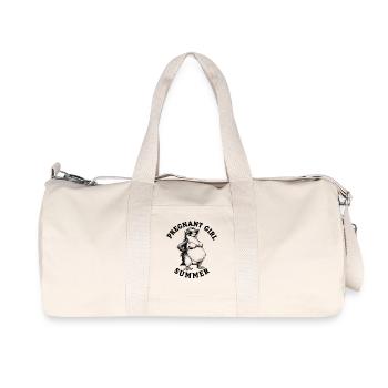 Fille enceinte, été, plage, pingouin, désir - Sac de sport en toile recyclée Stanley/Stella - blanc naturel - Devant
