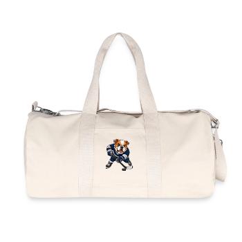 Lustiger Hund Bulldogge Eishockey Shooter Comic - Sac de sport en toile recyclée Stanley/Stella - blanc naturel - Devant
