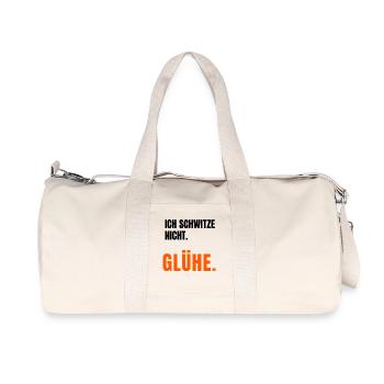 Ich schwitze nicht ich glühe T-Shirt Spruch - Recycelte Canvas-Sporttasche von Stanley/Stella - Naturweiß - Vorne