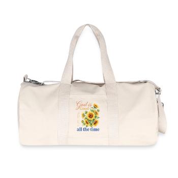 God Is Good All The Time Christian Sunflower - Recycled Canvas Sports Bag by Stanley/Stella - natural - Front