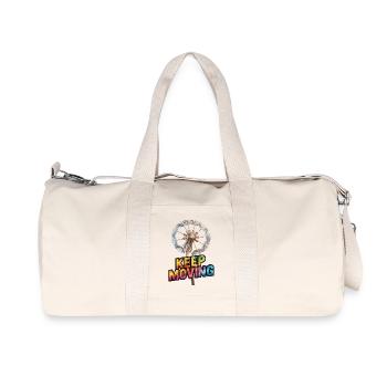 Dandelion Shirt Keep Moving - Recycled Canvas Sports Bag by Stanley/Stella - natural - Front