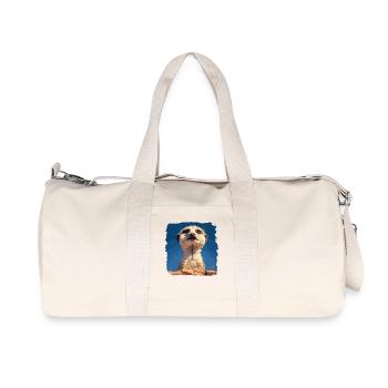 Meerkat Erdmännchen - Recycelte Canvas-Sporttasche von Stanley/Stella - Naturweiß - Vorne