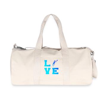 Idée cadeau pour un tennis avec tennis - Sac de sport en toile recyclée Stanley/Stella - blanc naturel - Devant