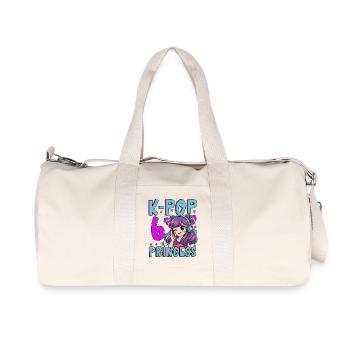 Princesse K-Pop Anniversaire de 6 ans - Sac de sport en toile recyclée Stanley/Stella - blanc naturel - Devant