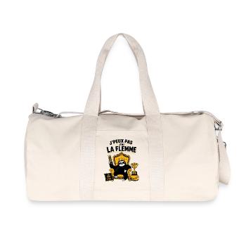 J’Peux Pas J’Ai La Flemme Royale - Sac de sport en toile recyclée Stanley/Stella - blanc naturel - Devant