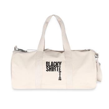 Black Shirt White Edition Lustiger Spruch - Recycelte Canvas-Sporttasche von Stanley/Stella - Naturweiß - Vorne