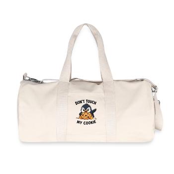 Süßer Pinguin Verteidiger Keks Naschen Spruch - Recycelte Canvas-Sporttasche von Stanley/Stella - Naturweiß - Vorne
