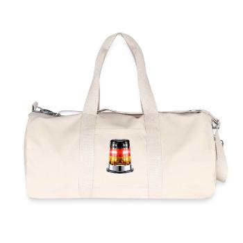Hyperrealistische Deutschland Sirene Rundumleuchte - Recycelte Canvas-Sporttasche von Stanley/Stella - Naturweiß - Vorne