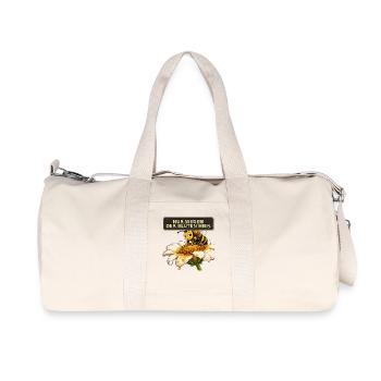 Biene Honig Imker Honigwabe Blumen Wiese Insekt - Recycelte Canvas-Sporttasche von Stanley/Stella - Naturweiß - Vorne