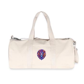 Löwe Bunt - Recycelte Canvas-Sporttasche von Stanley/Stella - Naturweiß - Vorne