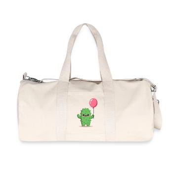Cactus with balloon - Recycled Canvas Sports Bag by Stanley/Stella - natural - Front