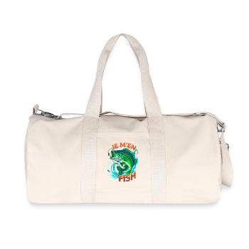 I Fish Humor Fishing Funny Fish - Recycled Canvas Sports Bag by Stanley/Stella - natural - Front