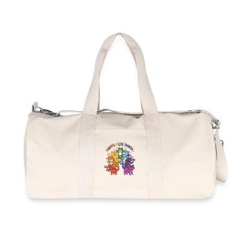 Katzen Pride Monat Farbenfest - Recycelte Canvas-Sporttasche von Stanley/Stella - Naturweiß - Vorne