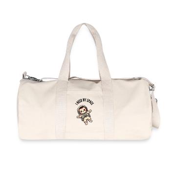 Astronaute chat dans l’espace - Sac de sport en toile recyclée Stanley/Stella - blanc naturel - Devant