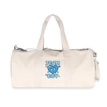 Gender reveal team boy baby shower baby gender mom - Recycled Canvas Sports Bag by Stanley/Stella - natural - Front