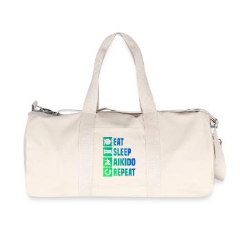 Idée de cadeau d’arts martiaux japonais pour Noël - Sac de sport en toile recyclée Stanley/Stella - blanc naturel - Devant
