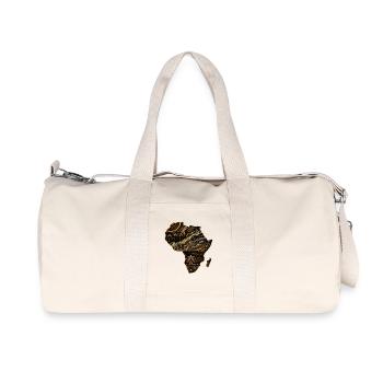Afrika Krokodil Tribal Muster - Recycelte Canvas-Sporttasche von Stanley/Stella - Naturweiß - Vorne