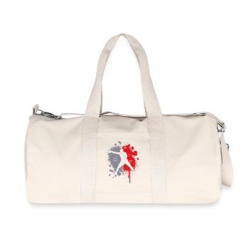 Boxer Boxing Splashes of Color Kids Men Boys - Recycled Canvas Sports Bag by Stanley/Stella - natural - Front