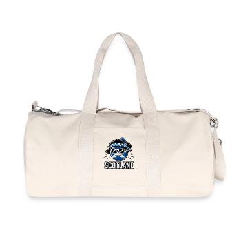 Football with Scotland flag funny ball - Recycled Canvas Sports Bag by Stanley/Stella - natural - Front