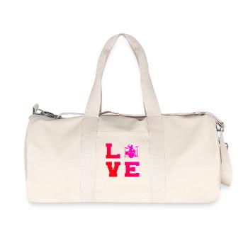 Geschenkidee für den Musiker mit Schlagzeugspielen - Recycelte Canvas-Sporttasche von Stanley/Stella - Naturweiß - Vorne