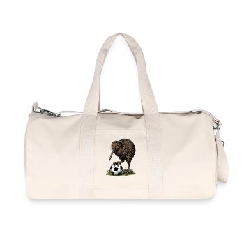 Kiwi Bird Football Player Funny - Recycled Canvas Sports Bag by Stanley/Stella - natural - Front