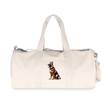 Deutscher Schäferhund - Recycelte Canvas-Sporttasche von Stanley/Stella - Naturweiß - Vorne