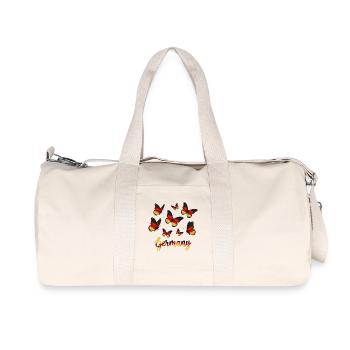 Germany Butterflies Gradient Script - Recycled Canvas Sports Bag by Stanley/Stella - natural - Front