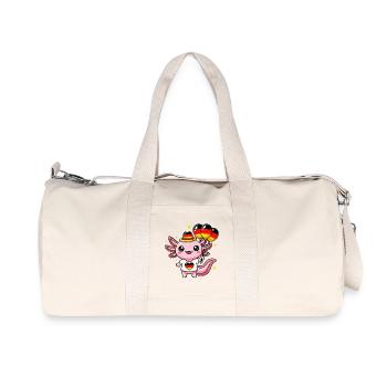 Dragon Kawaii avec drapeau de cœur - Sac de sport en toile recyclée Stanley/Stella - blanc naturel - Devant