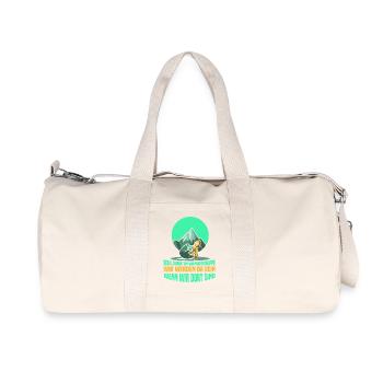 Schildkörten Wandergruppe Wander Bergsteiger - Recycelte Canvas-Sporttasche von Stanley/Stella - Naturweiß - Vorne