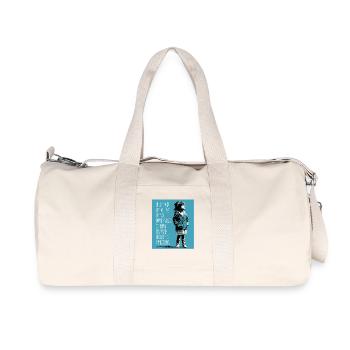Life is hard but at least I'm not dumb enough - Recycled Canvas Sports Bag by Stanley/Stella - natural - Front