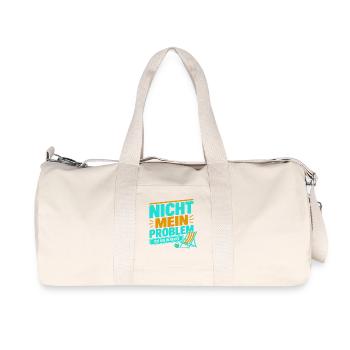 Nicht Mein Problem Ich Bin In Rente  – Rentnerwitz - Recycelte Canvas-Sporttasche von Stanley/Stella - Naturweiß - Vorne