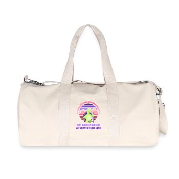 Schildkörten Wandergruppe Wander Bergsteiger - Recycelte Canvas-Sporttasche von Stanley/Stella - Naturweiß - Vorne