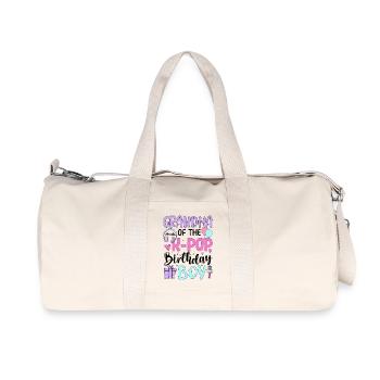 Grandma of The K-Pop Birthday Boy - Recycled Canvas Sports Bag by Stanley/Stella - natural - Front