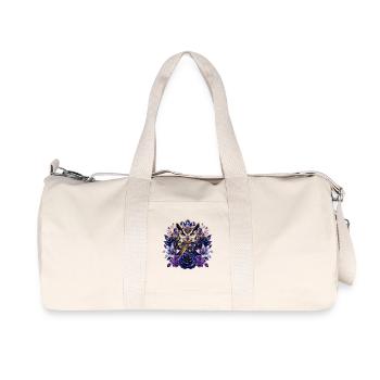 Rose de la chouette royale en bleu-violet - Sac de sport en toile recyclée Stanley/Stella - blanc naturel - Devant