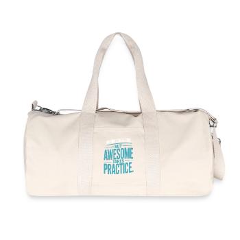 Anyone Can Be Cool Awesome Nerd Gamer Geek Irony - Recycled Canvas Sports Bag by Stanley/Stella - natural - Front